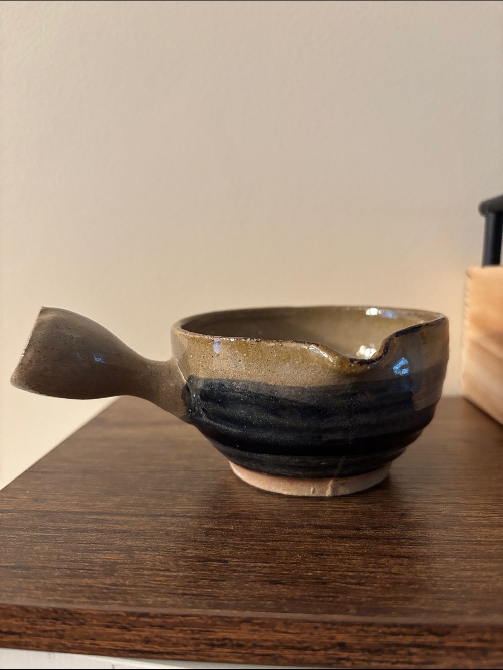 Matcha 🍵 earthy Handmade Ceramic mixing Pouring Bowl